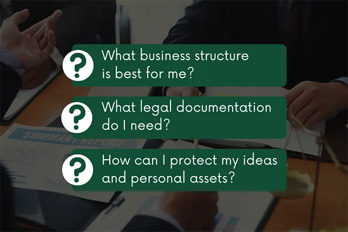 ask a lawyer these questions when starting a business